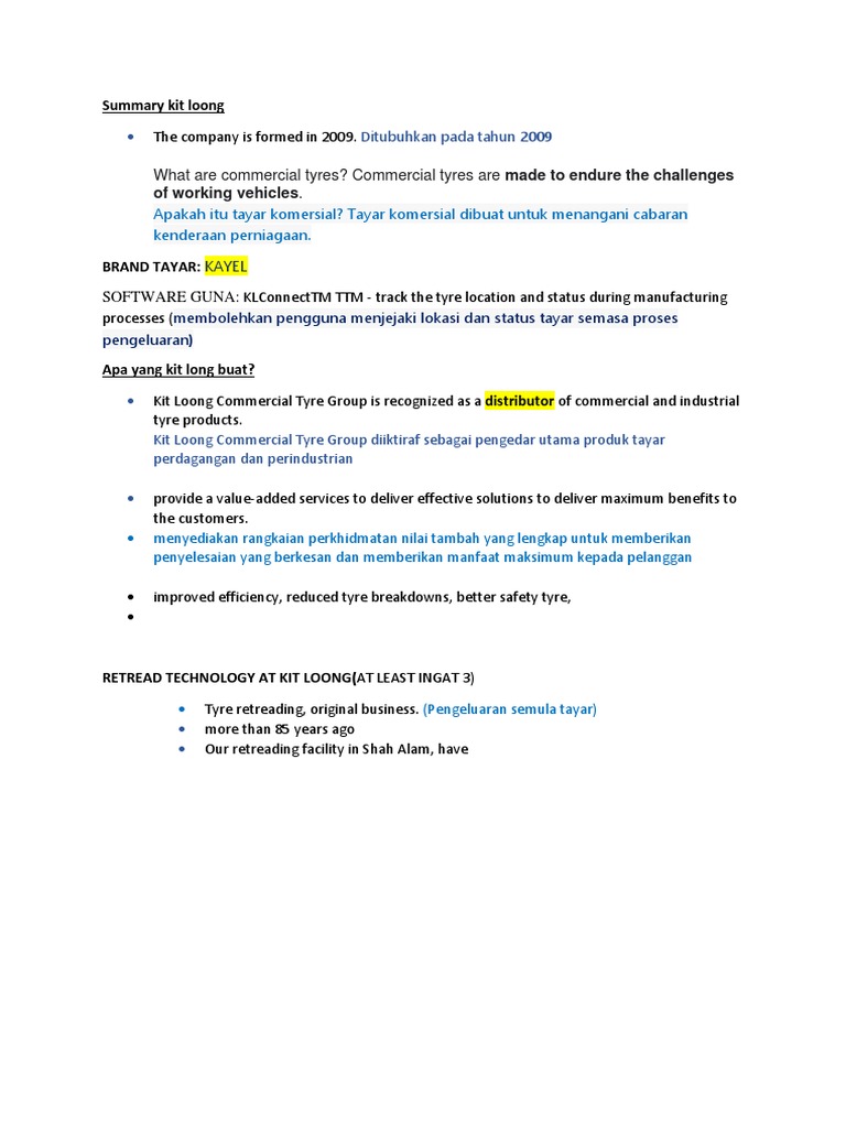 Summary Kit Loong PDF