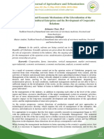 Organizational and Economic Mechanisms of The Liberalization of The Management of Agricultural Enterprises and The Development of Cooperative Relations