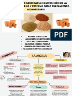 Tarea Sesion 10 Geoterapia Composición de La Arcilla Uso Interno y Externo Como Tratamiento. Hidroterapia