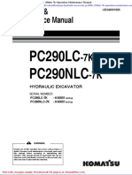 Komatsu Hydraulic Excavator Pc290lc 290nlc 7k Operation Maintenance Manual