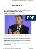 Bill Gates Avala Contratación Por Habilidades No Títulos