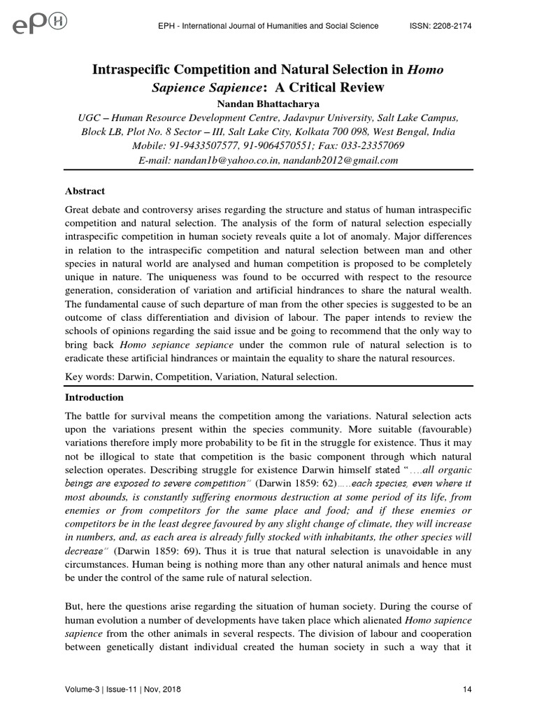 intraspecific-competition-and-natural-selection-in-homo-sapience