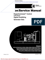 Cummins 3100 Series Generator Operation Service Manual