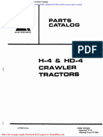 Allis Chalmers h4 Hd4 Crawler Tractors Parts Catalog