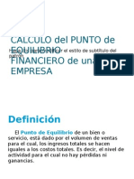 Calculo Del Punto de Equilibrio