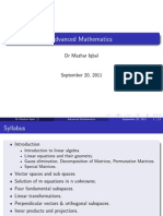Advanced Mathematics: DR Mazhar Iqbal