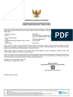 Pemerintah Republik Indonesia Perizinan Berusaha Berbasis Risiko NOMOR INDUK BERUSAHA: 2206230135881