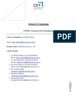 Course Description Document Advanced Java CSF206 AY 2022 23