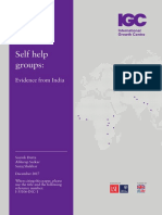 Self Help Groups Final Report Cover