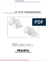 Isuzu Truck Training Myy MZZ Type Transmission 15i16513