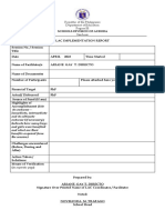 Lac Session Completion Report Template