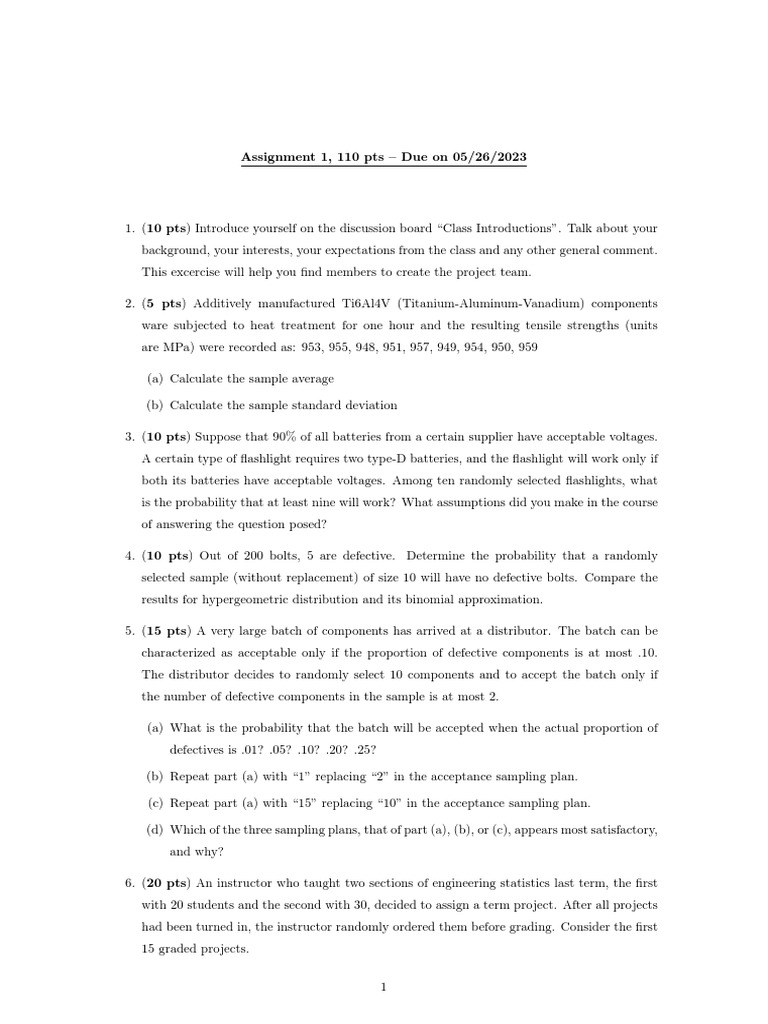 Assignment+1 | PDF