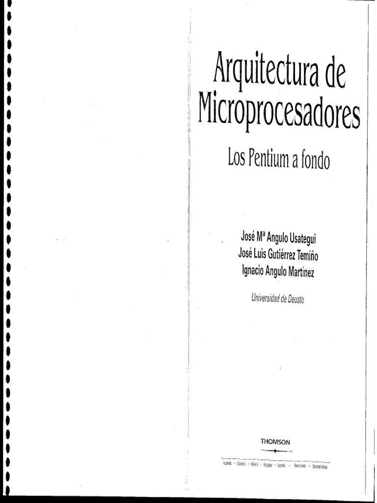 Arquitectura De Microprocesadores Los Pentium A Fondo Pdf