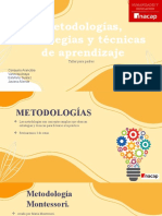 Metodologías, Estrategias y Técnicas de Aprendizaje