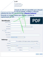 Pedido de Regularização Do CPF