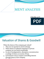 Valution of Shares Theory.