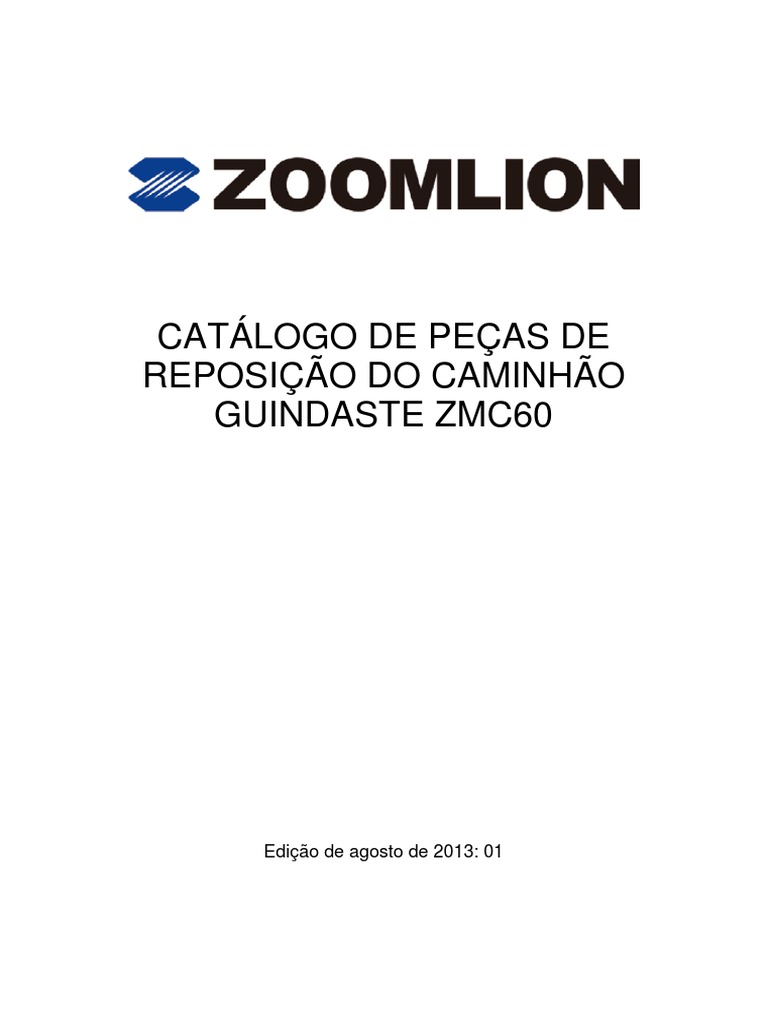 Zmc60 Spare Parts Catalog | PDF | Guindaste (máquina) | Bens manufaturados