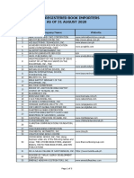 NBDB Registrants List of Importers As of August 31 2020