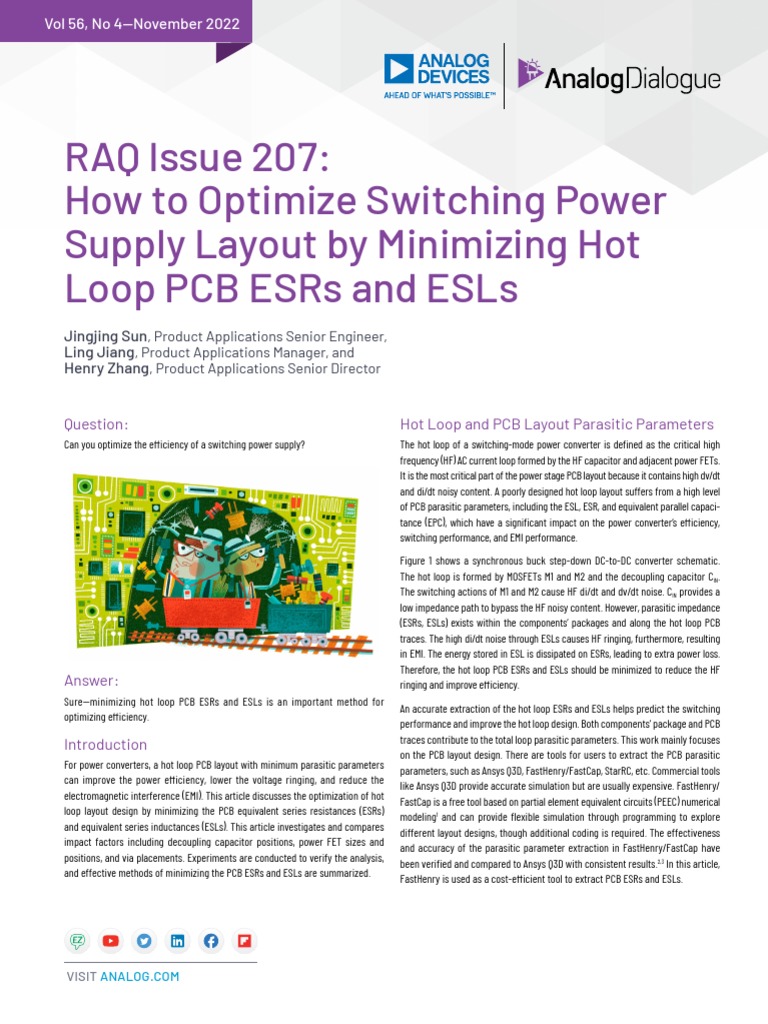 How To Optimize Switching Power Supply Layout by Minimizing Hot Loop