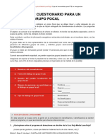 Plantilla de Cuestionario para Un Dialogo en Grupo Focal