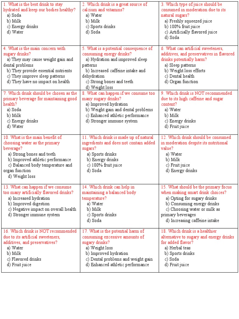 Drink Essay PDF Drink Soft Drink