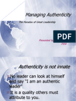 Managing Authenticity PPT by JAIDEEP 7950