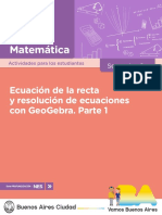 Matemática: Ecuación de La Recta Y Resolución de Ecuaciones Con Geogebra. Parte 1