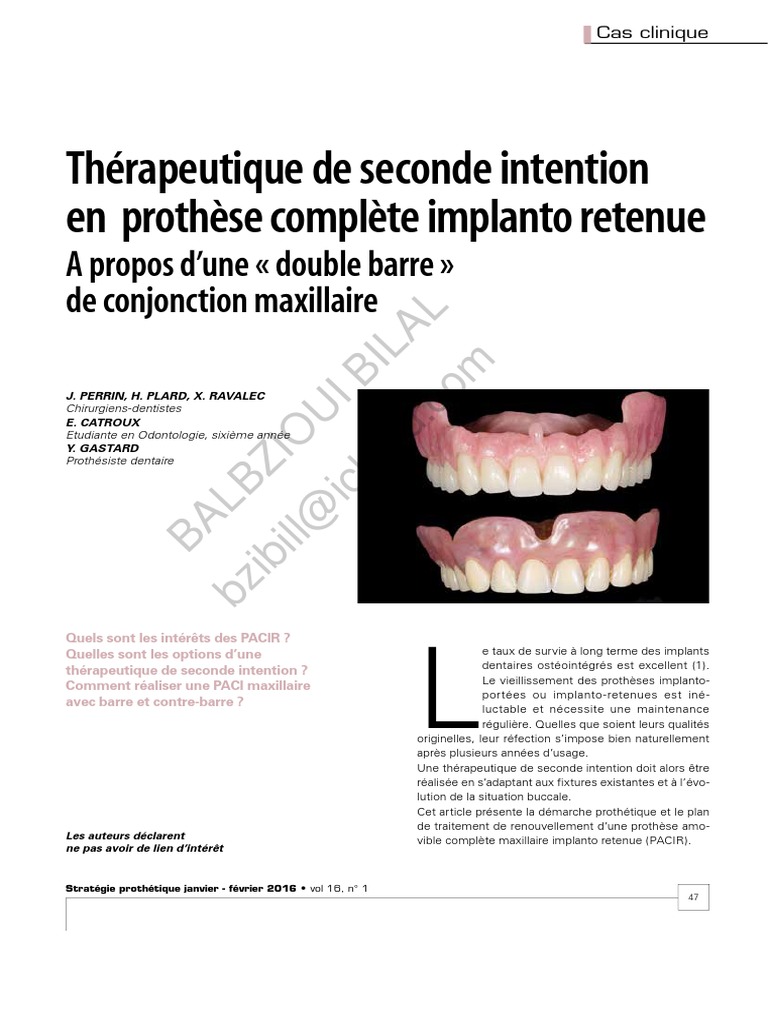 805les Etapes de Ire en Prothese Complete, PDF, Dentiers