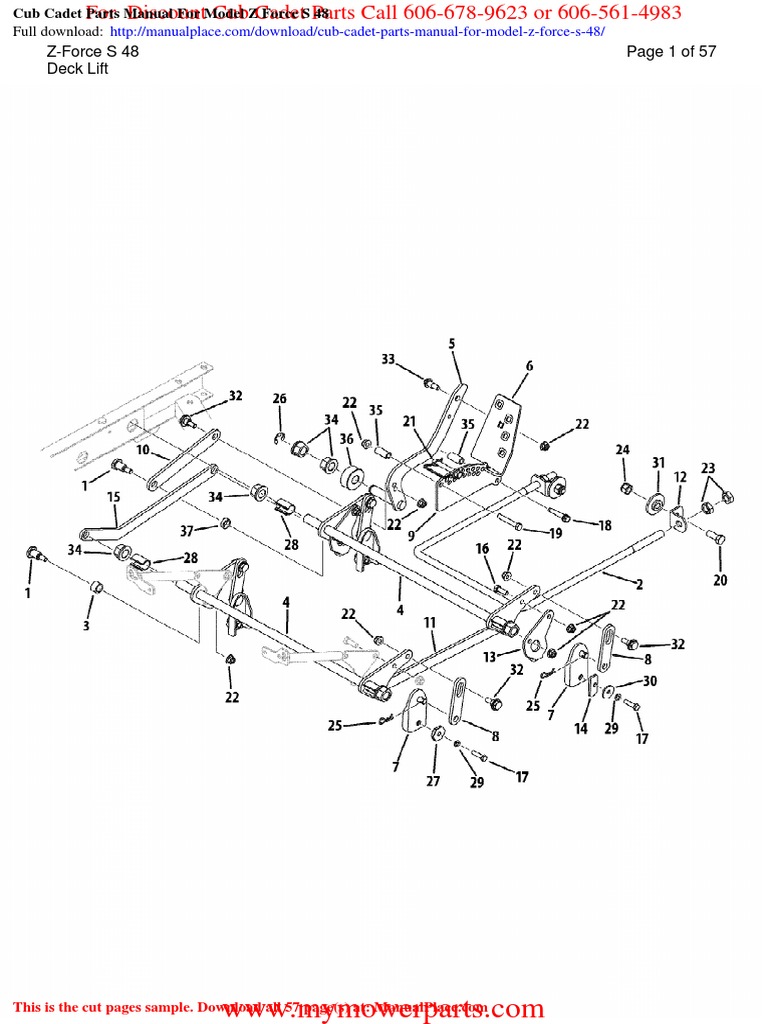 Cub Cadet Parts Manual For Model Z Force S 48 | PDF | Screw | Belt