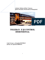 Tolerante Si Control Dimensional - Curs