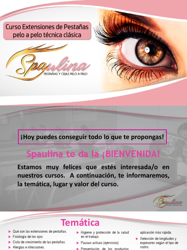 Curso de Extensiones de Pestañas Clásicas | PDF | Crecimiento personal ...