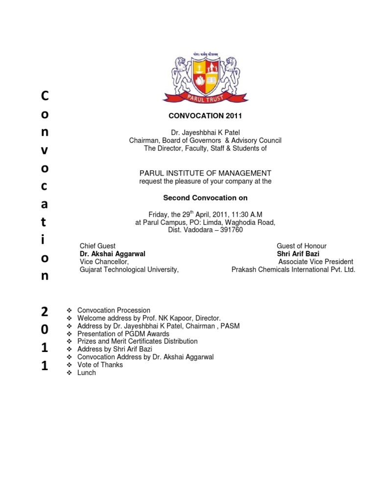 Convocation Card | PDF