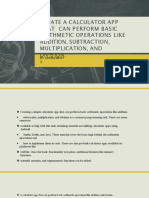 Create A Calculator App That Can Perform Basic