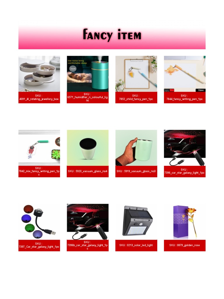 Fancy Store Items Price List PDF | PDF