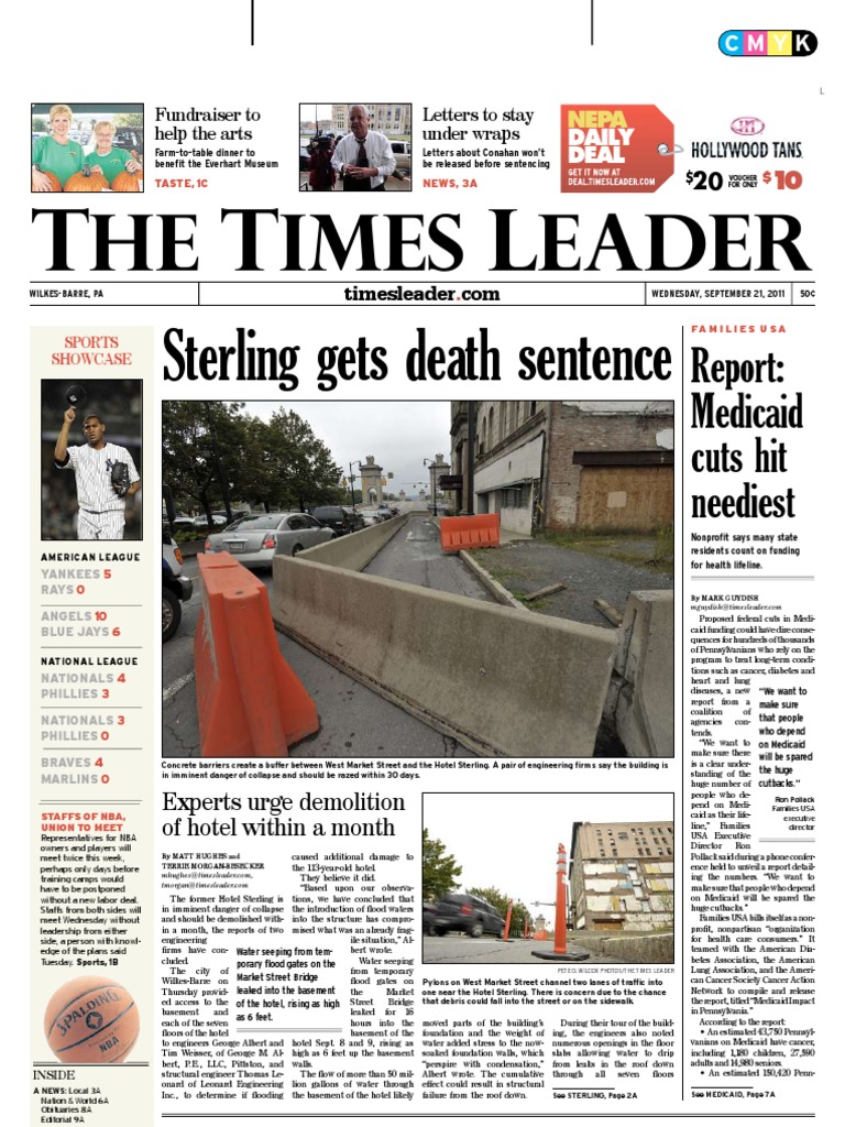 Times Leader 09-21-2011, PDF, Wilkes Barre