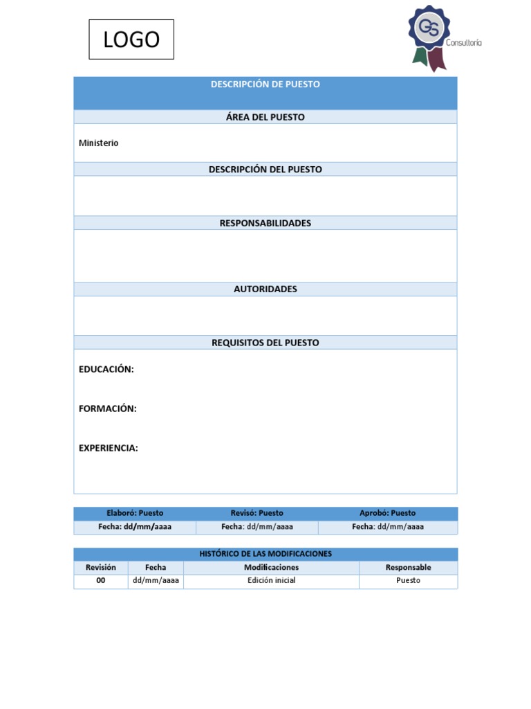 Descripción de Puesto | PDF
