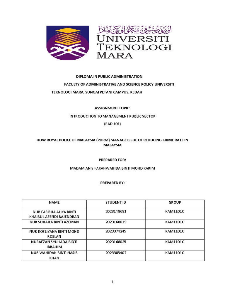 Pad101 Assignment Complete 1 Pdf