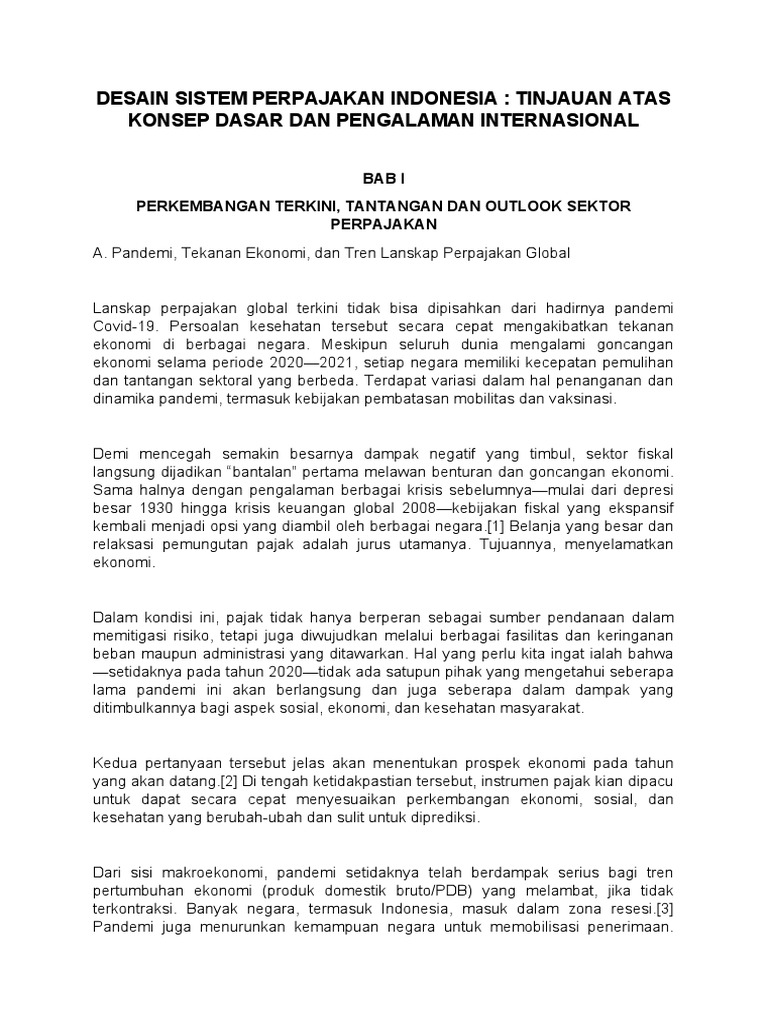 Dampak Pandemi pada Sistem Perpajakan Indonesia | PDF