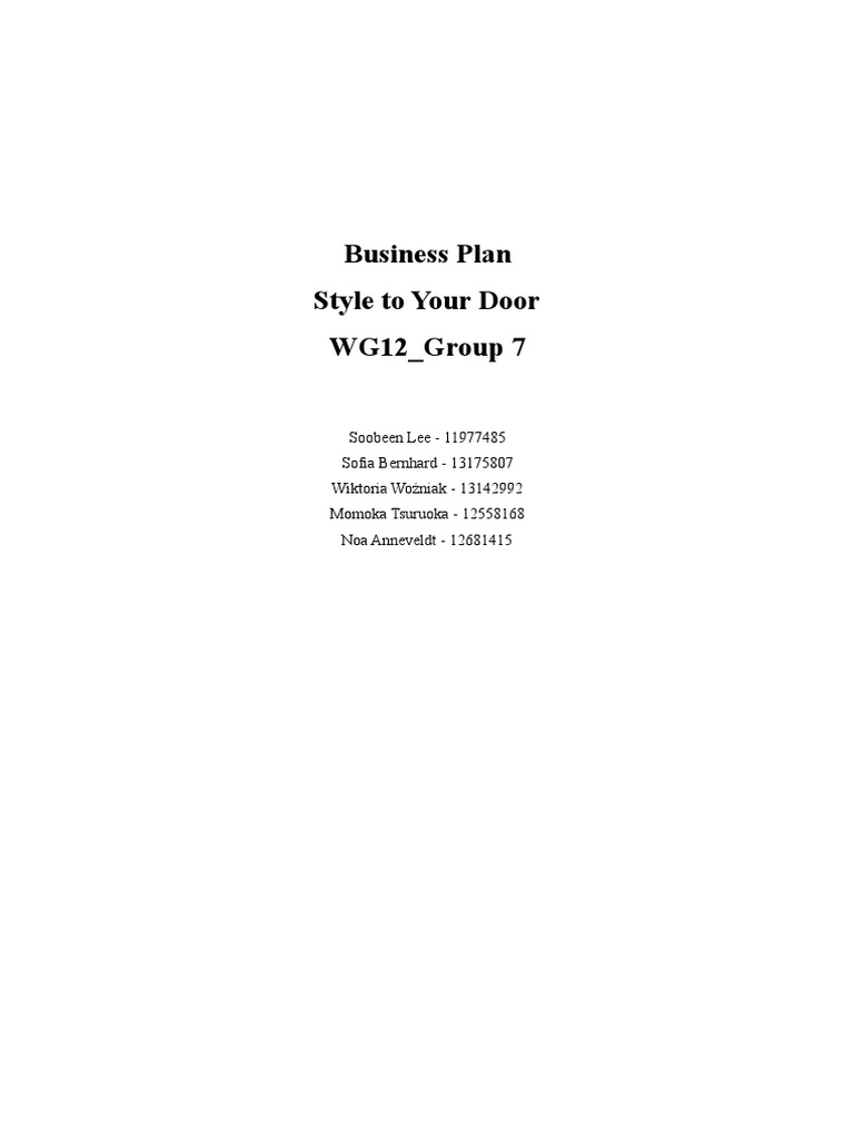 Project Company Assignment - Business Plan | PDF | Equity (Finance ...