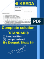 Standard Sample Paper Hand Written Solutions