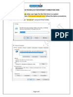 Biometric Settings When User Login For The First Time in A System When The User Encounters Follow The Below Procedures