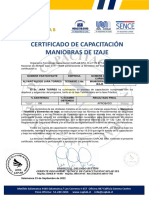 Certificacion Curso Maniobras Izaje Alvaro Jara