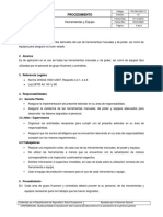 PG-GH-SEG-12 Procedimiento de Inspección de Herramienta y Equipos