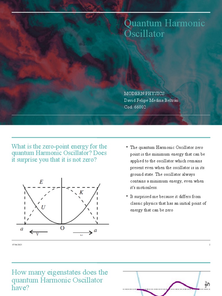 Quantum Oscillator Insights | PDF | Oscillation | Theoretical Physics