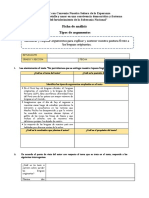 Ficha de Análisis - Identificamos y Planteamos Argumentos