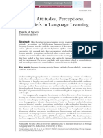 Wesely 2012 Learner Attitudes Perceptions Beliefs