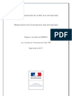 Le rapport de Gérard Rameix sur l'accès au financement des TPE