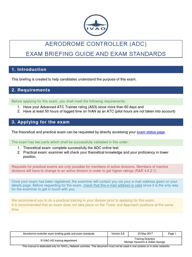 ADC Briefing PDF Visual Flight Rules Instrument Flight Rules