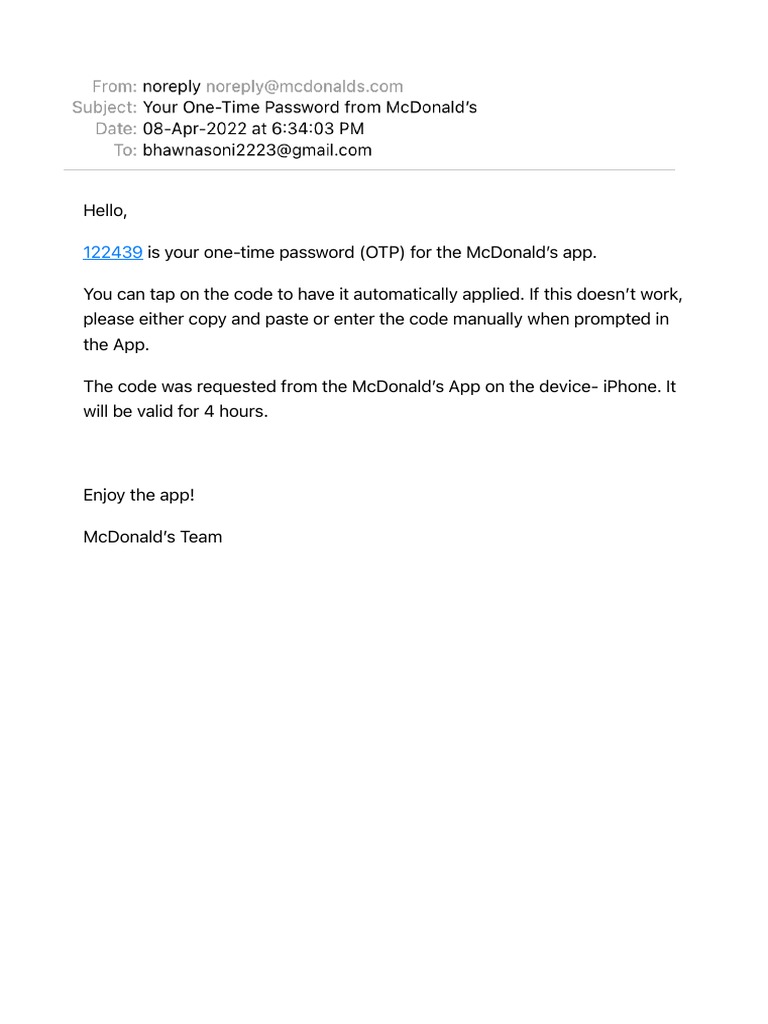 your-one-time-password-from-mcdonald-s-pdf