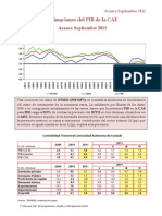 Avance Estimación PIB CAPV 2011 (Septiembre)